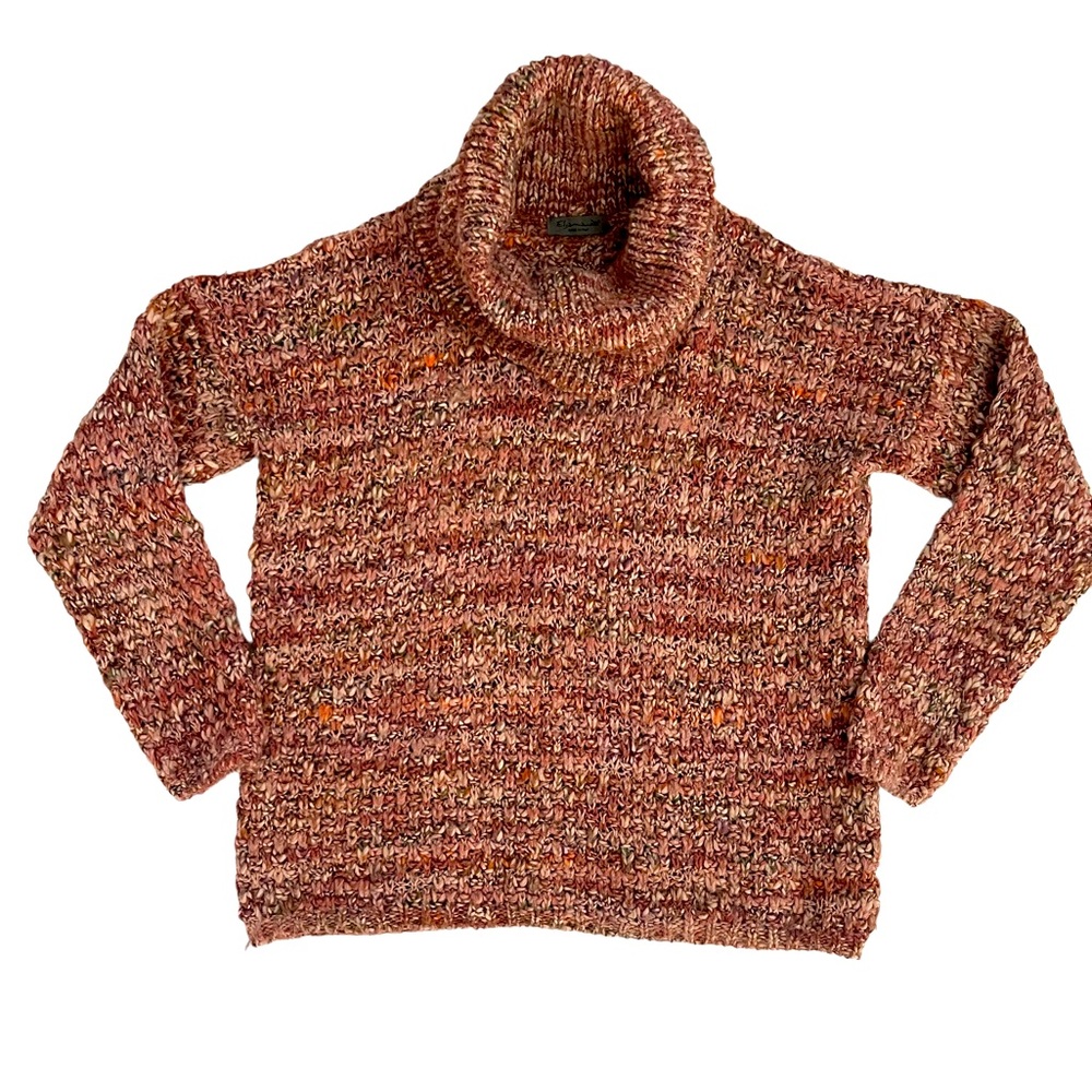 Elsananda Italian Wool Turtleneck Sweater colorful oversized